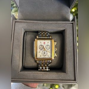 Michelle watch with box. Used minor scratches on corners